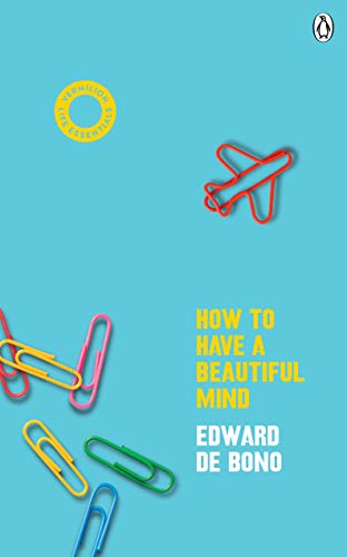 Book cover: blue background, paperclips, and text “How to Have a Beautiful Mind.”