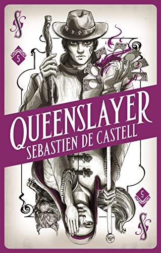 Book cover: man with hat, cards, and a fallen figure below.