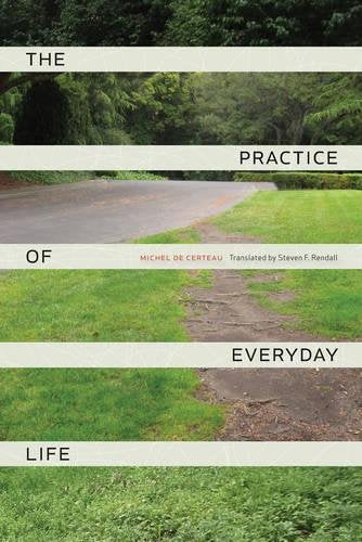 Book cover: "The Practice of Everyday Life" with a path through grass.