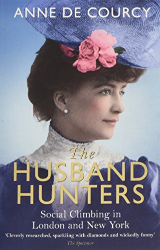 Book cover: woman in hat, title “The Husband Hunters”, historical fiction.
