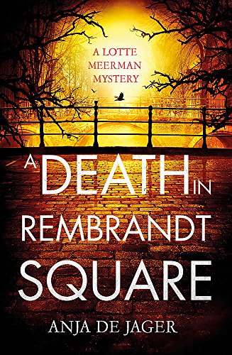 Book cover: “A Death in Rembrandt Square” with a dark, urban scene.