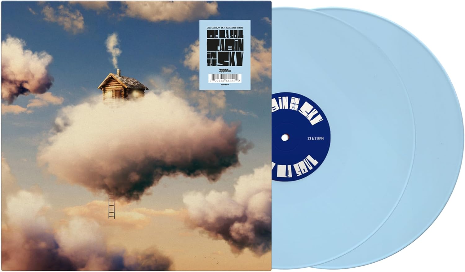 De La Soul “Cabin In The Sky” blue vinyl record and cover art.