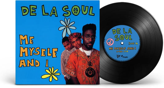 De La Soul album cover and vinyl record, colorful and illustrative.