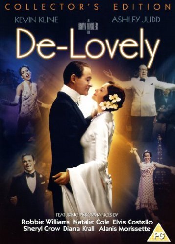 De-Lovely" DVD cover featuring Kevin Kline and Ashley Judd in an embrace.