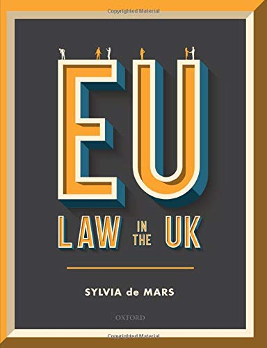 Book cover: "EU Law in the UK" with large orange "EU" letters.