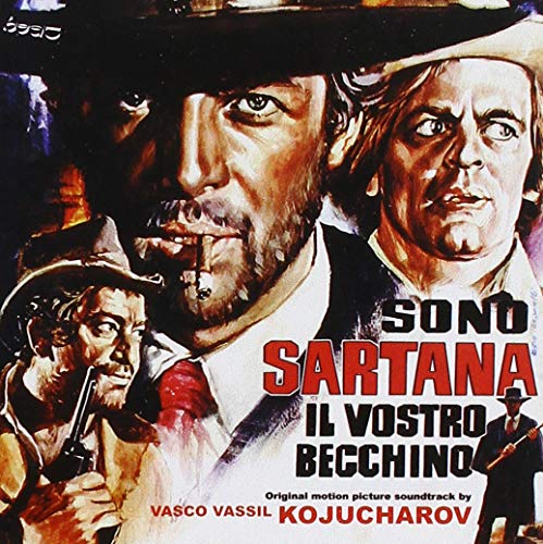 CD cover for Spaghetti Western soundtrack “Sono Sartana, Il Vostro Becchino.”
