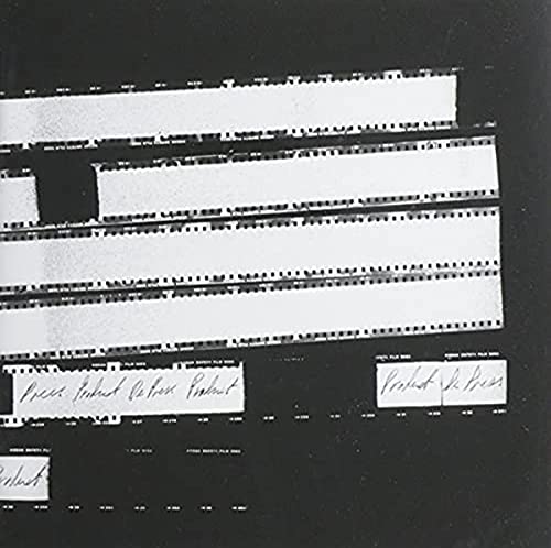 CD cover with layered black and white filmstrip imagery and text.