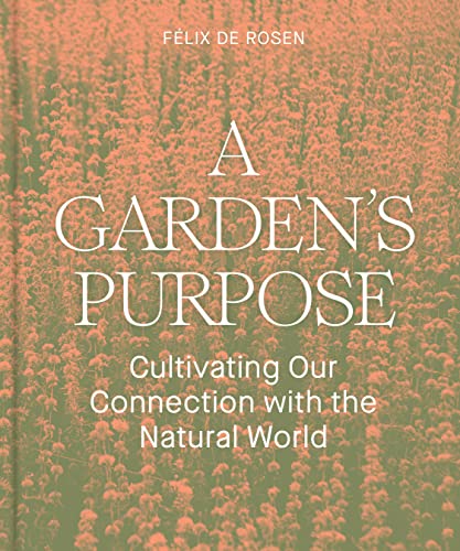 Book cover with orange text on a green, textured floral background.