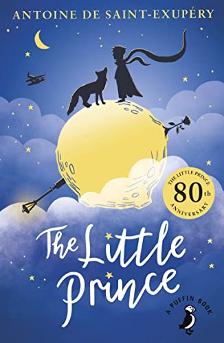 Book cover: The Little Prince with a fox on a small planet.