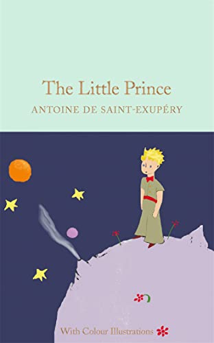 Book cover: The Little Prince, with a boy and stars.