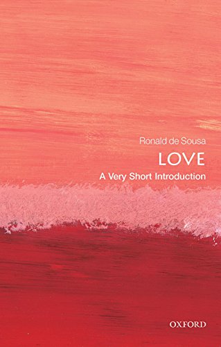 Book cover: “Love: A Very Short Introduction” with red abstract art.
