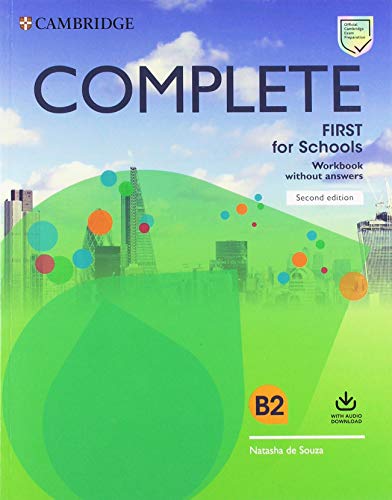 Cambridge Complete First for Schools workbook cover, second edition.
