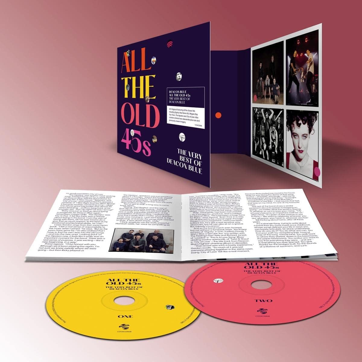 Deacon Blue “All The Old 45s” CD package with booklet and two discs.