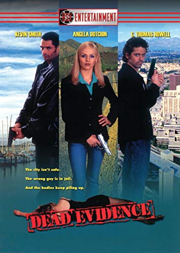 DVD cover for "Dead Evidence" featuring three people with guns.