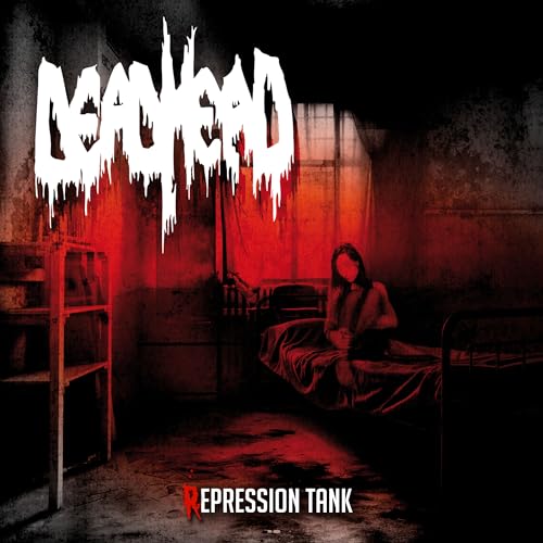 CD cover: a figure sits on a bed in a darkened, distressed room.