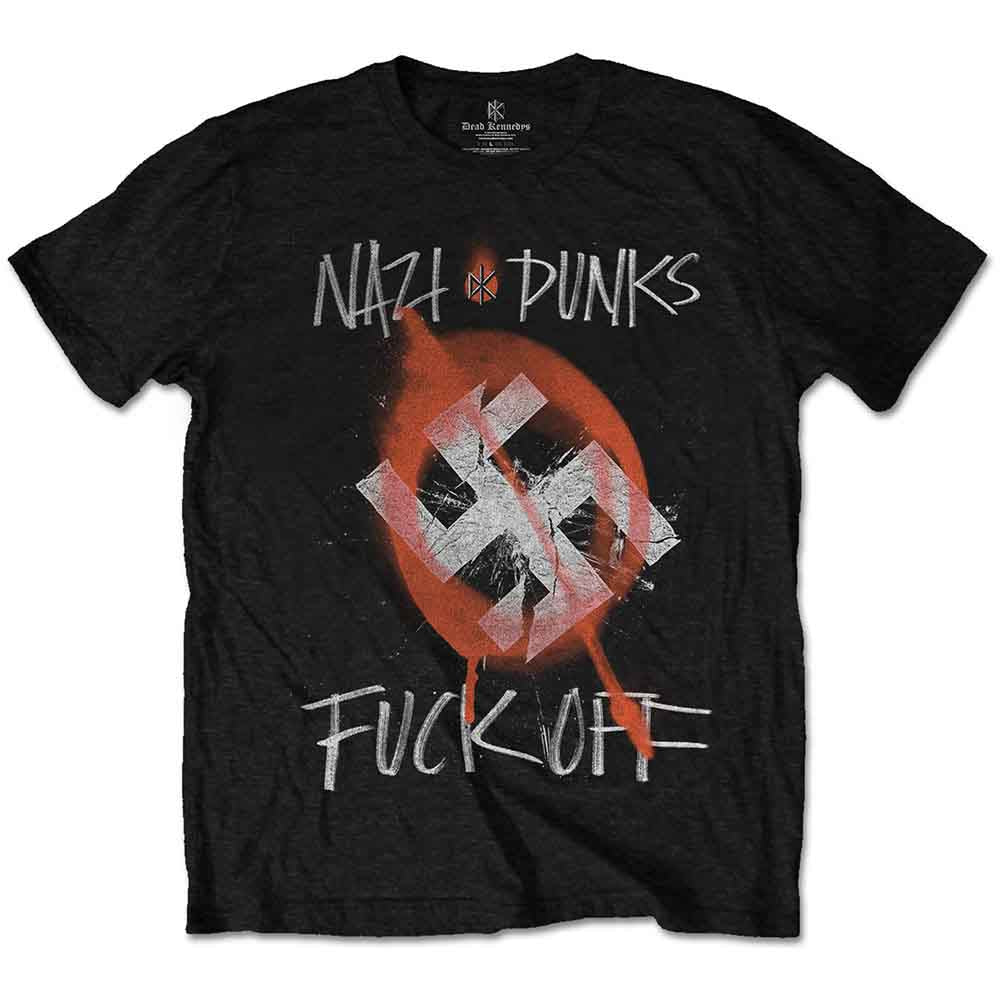 Black t-shirt featuring the Dead Kennedys’ “Nazi Punks” album cover art.