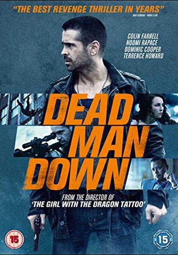 DVD cover for "Dead Man Down" featuring Colin Farrell and Noomi Rapace.
