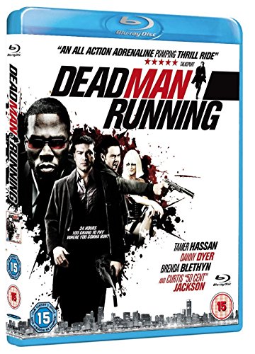 “Dead Man Running” Blu-ray cover featuring actors and action imagery.