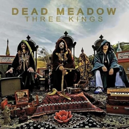 Album cover for Dead Meadow’s “Three Kings” featuring three hooded figures.