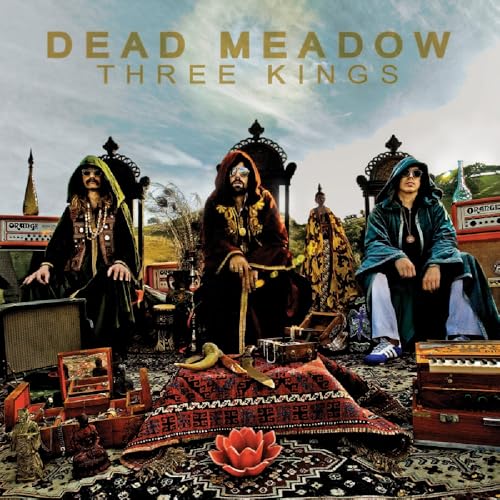 Album cover for Dead Meadow’s “Three Kings” featuring three hooded figures.