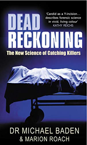Book cover: "Dead Reckoning" with a covered body on a gurney.