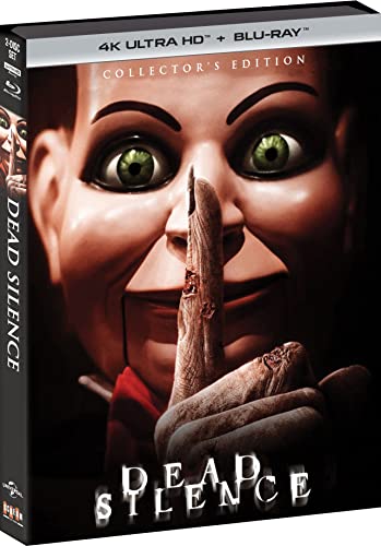 Blu-ray case featuring a close-up of a ventriloquist dummy with a shushing gesture.