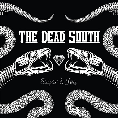 Black album cover with snake skeletons and a diamond centerpiece.