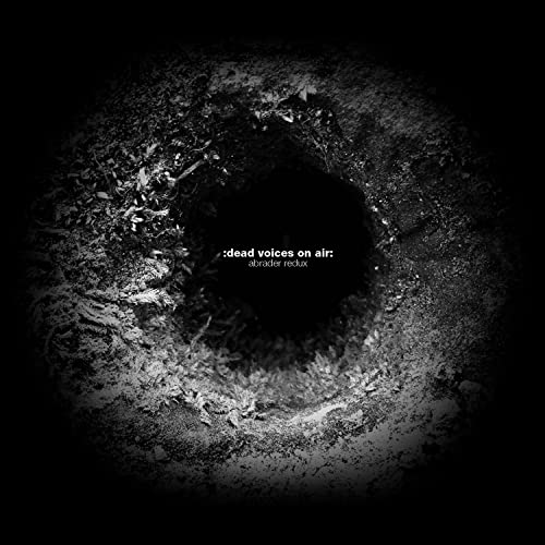 Black and white album cover with a dark, textured vortex design.
