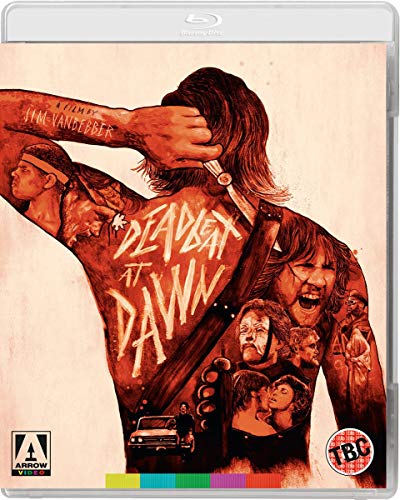 Deadbeat At Dawn" Blu-ray cover with illustrated man and film characters.