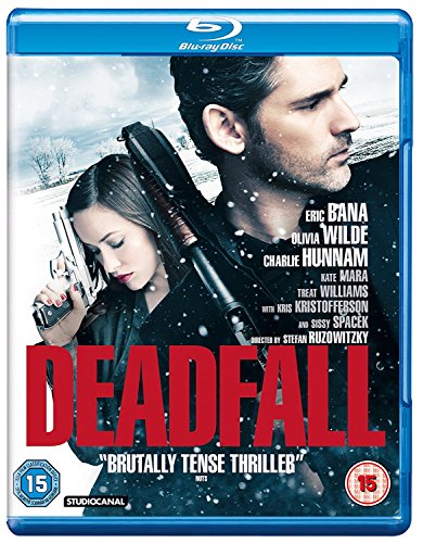 “Deadfall” Blu-ray cover featuring Eric Bana and Olivia Wilde holding guns.