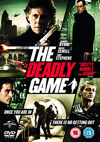 DVD cover for "The Deadly Game" with action scenes and actors' images.