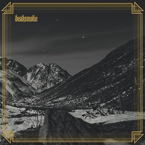 Black and white album cover with mountains and the band name "deadsmoke".