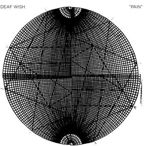 Black and white vinyl record cover with a circular, grid-like pattern.