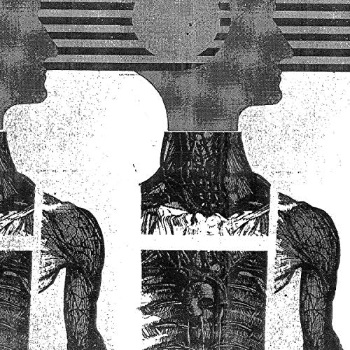 Black and white abstract album cover with fragmented figures.