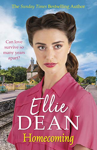 Book cover featuring a woman in vintage style near a train station.
