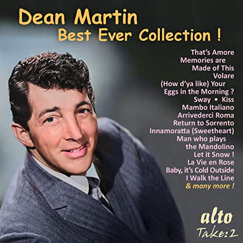 CD case with Dean Martin's name and 30 hits listed, containing music collection.