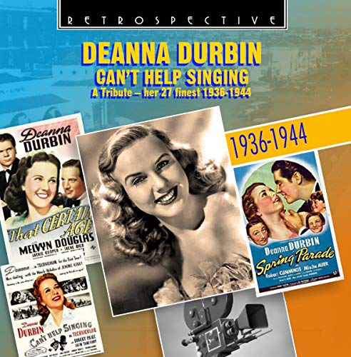 CD cover for Deanna Durbin tribute album with film posters and portrait.