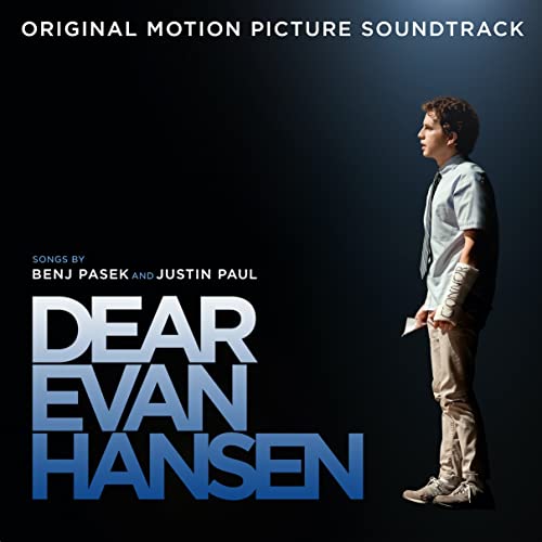 “Dear Evan Hansen” soundtrack vinyl record cover featuring a young man.