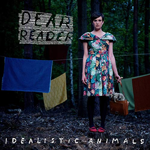 CD cover: woman in floral dress stands in a dark forest with laundry.