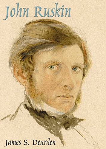 Book cover featuring a watercolor portrait of Victorian-era John Ruskin.