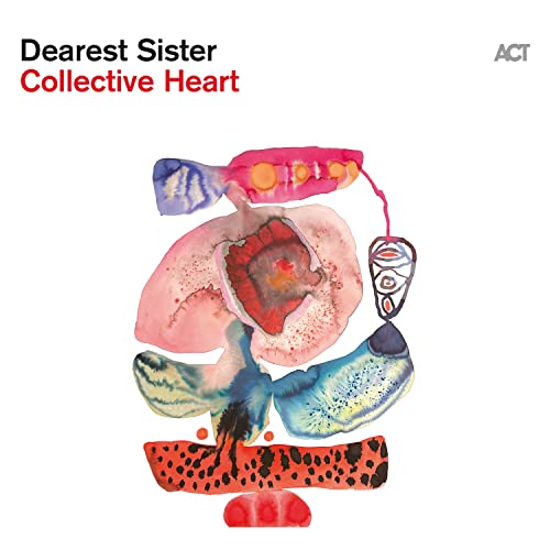 Vinyl album cover: watercolor painting of abstract organic shapes.
