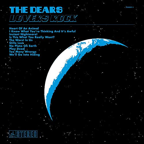 Compact disc titled "Dears - Lovers Rock" in a clear plastic case with artwork.