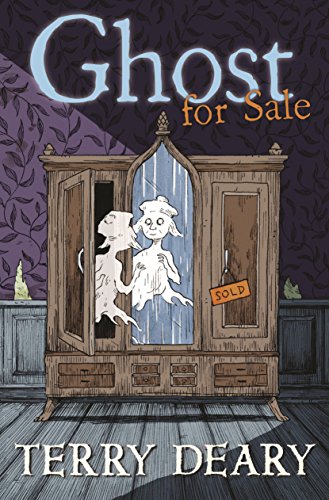 Book cover: two cartoon ghosts inside a wooden wardrobe.