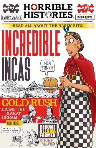 Horrible Histories book cover: “Incredible Incas” with cartoon Inca imagery.