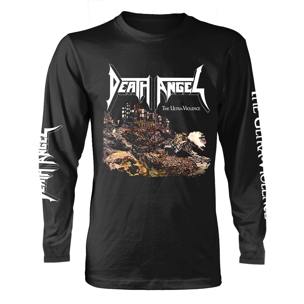 Black long sleeve shirt with Death Angel band logo and artwork.