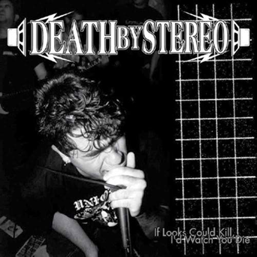 Black and white album cover featuring a singer with a microphone.
