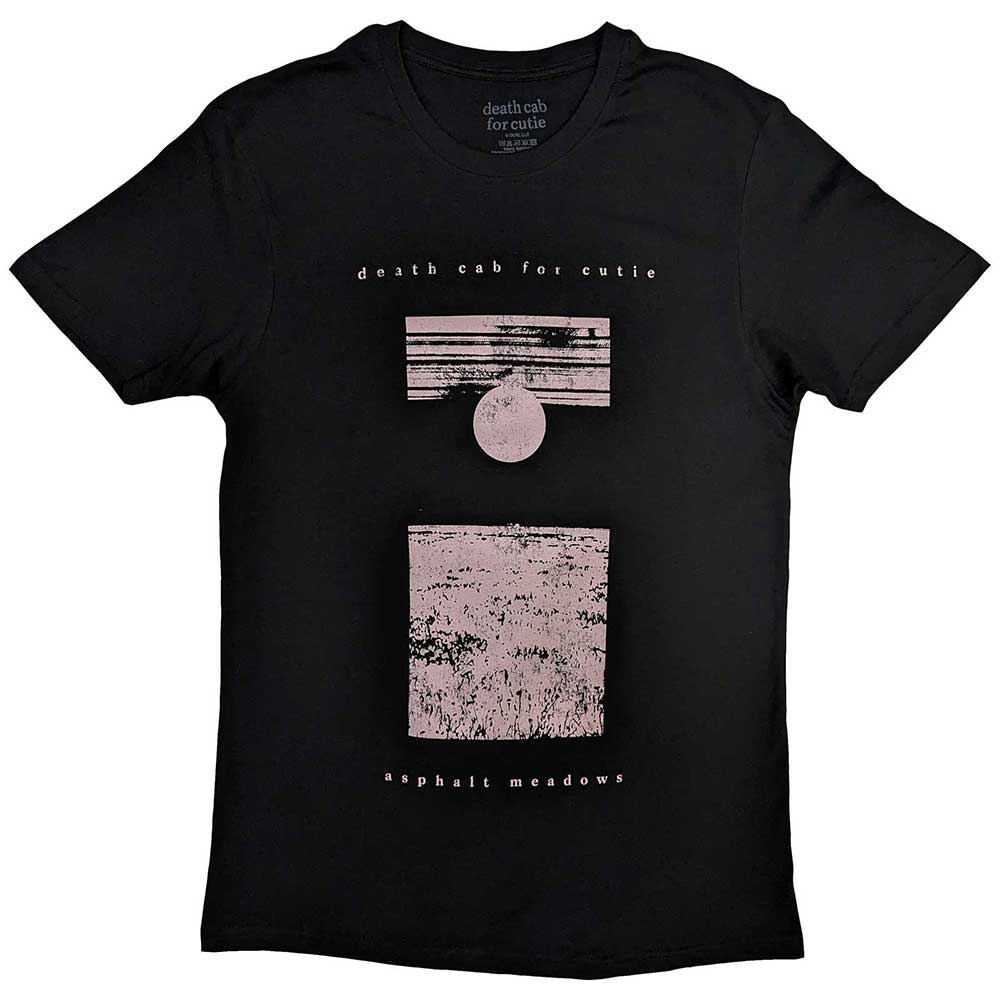 Black t-shirt with Death Cab for Cutie’s “Meadow” album artwork.