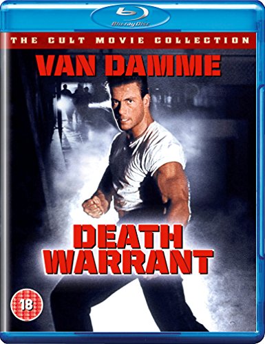Death Warrant" Blu-ray cover featuring Jean-Claude Van Damme in action pose.