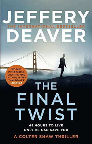 Book cover: “The Final Twist” with Golden Gate Bridge and a silhouetted man.