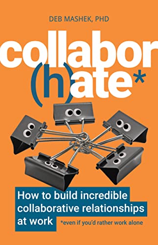 Book cover: "Collabor(h)ate" with binder clips forming a starburst.